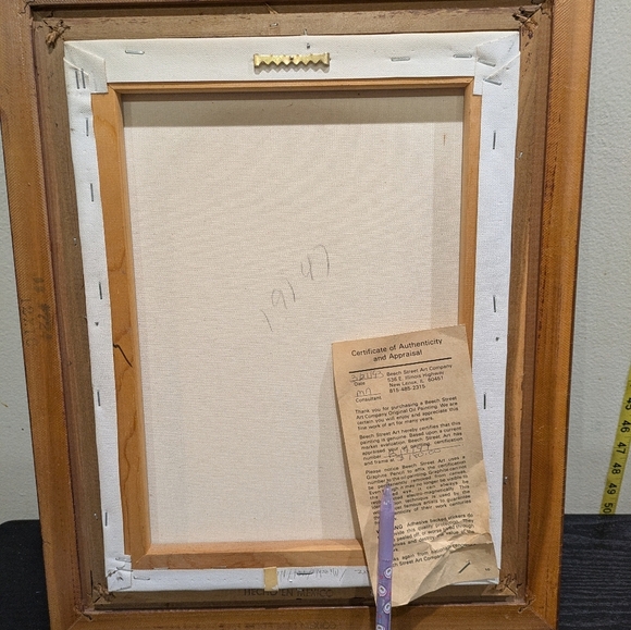 C.Carson African -american Painting Canvas Wood Frame Signed Wall Art 20x16 - Picture 7 of 9